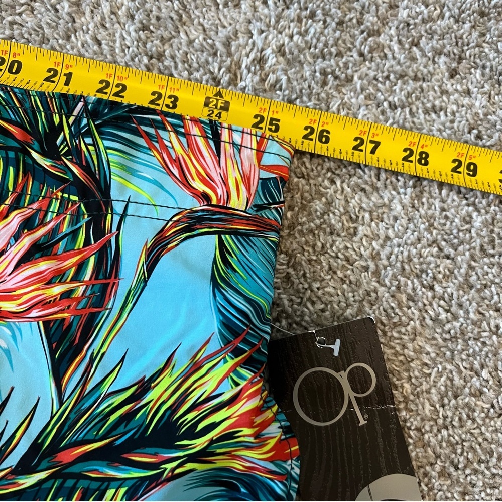 NWT OP Big Men’s 3XL Swim trunks Swimsuit 48-50 Turquoise NEW Board Shorts - Picture 8 of 10